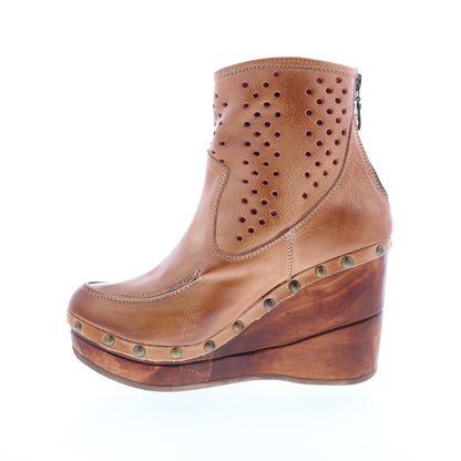 Bed Stu Nadea F328020 Womens Brown Leather Zipper Casual Dress Boots