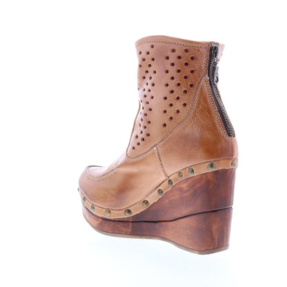 Bed Stu Nadea F328020 Womens Brown Leather Zipper Casual Dress Boots