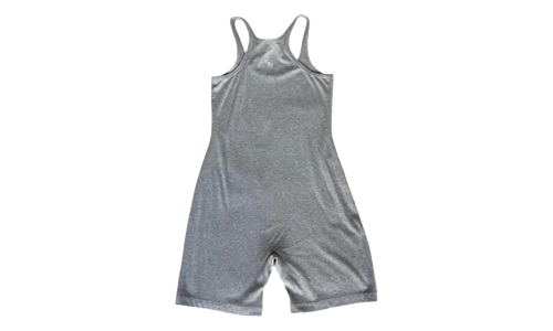 Ribbed Embroidered Romper "Grey" CHRM1005