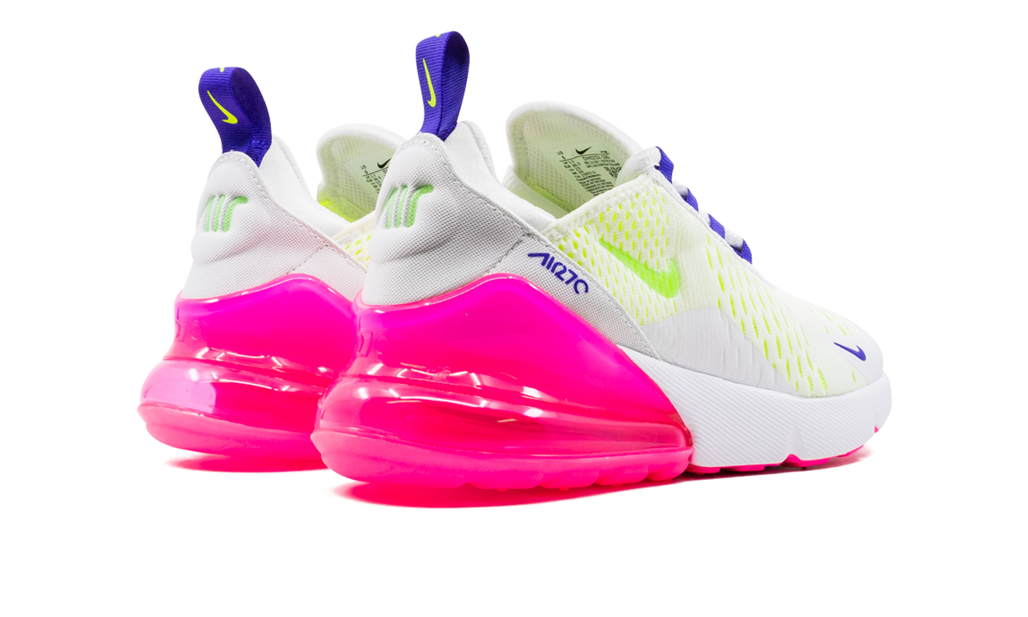 AIR MAX 270 MNS WMNS "White / Pink Blast / Volt" DH0252 100